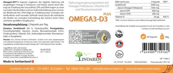 Omega3 D3 Plus Etikette ovrio Deutsch